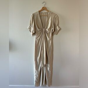 Free People Vintage Summer Midi Dress in Stone - Size Small